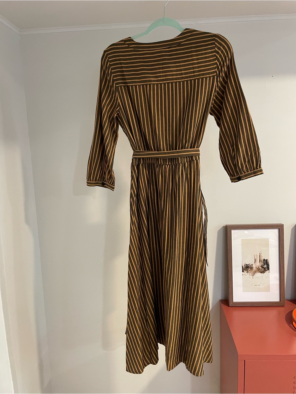 Pact Organic Cotton Women's Lightweight Sun Dress | Camel Bondi Stripe - Picture 6 of 7
